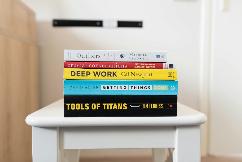 invest in business success book stack